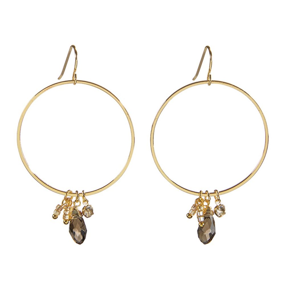 Dangle Hoops - Silver Smoke / New in Package